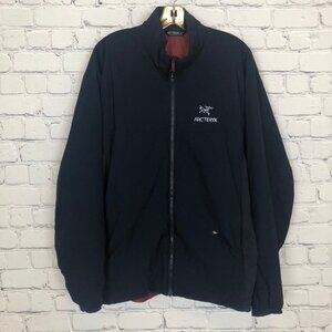 Arcteryx Mens Navy Atom Jacket Size XL HOLE